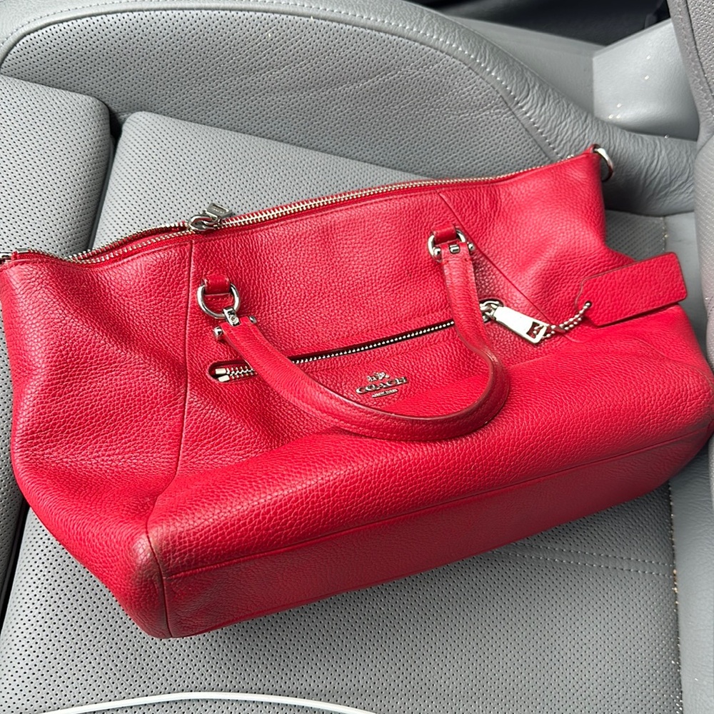 Red coach purse